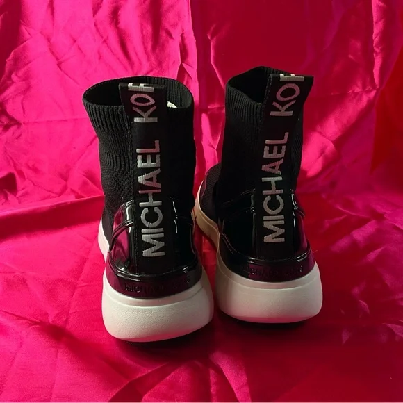 Michael Kors Black hi top ,and White sneakers 7.5 - Picture 8 of 11
